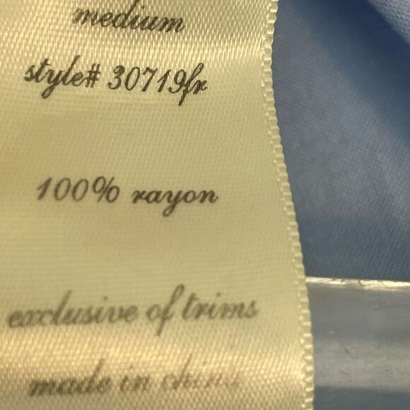 Francescas ALYA Ombre Summer Dress Size M Tiered Shark Bite Embroidery Racerback - Picture 11 of 15